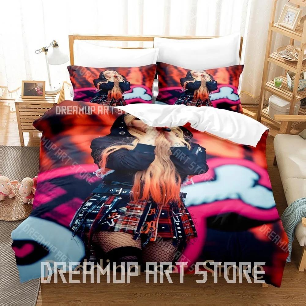 3D Print Avril Lavigne Bedding Set Single Twin Full Queen King Size Bed Set Adult Bedroom Duvetcover Sets Personality Bed Sheet