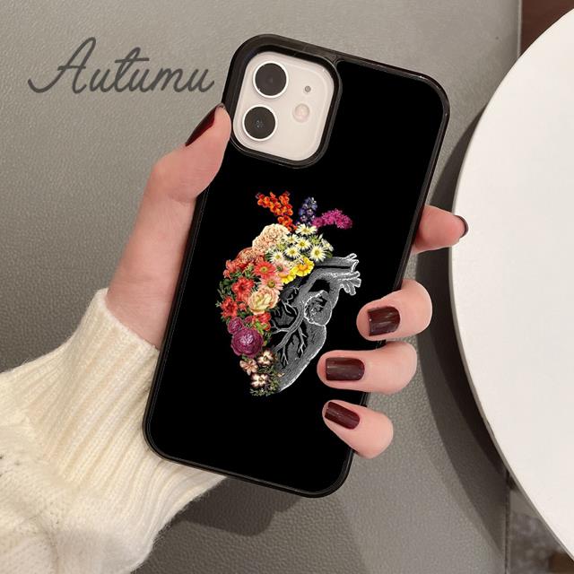 

Чехол для телефона с цветочным сердцем для iPhone 11 12 13 14 Pro Max mini X XR XS SE 2020 5 6S 7 8 Plus Samsung Galaxy S21 S22 Чехол-накладка iPhone 13pro