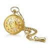 Retro Pocket Watch with Roman Numeral Dial, Unisex, Automatic Winding, Gold Case, Gear Crest, Accessory, Pocket Watch, Present, Gift, Valentine's