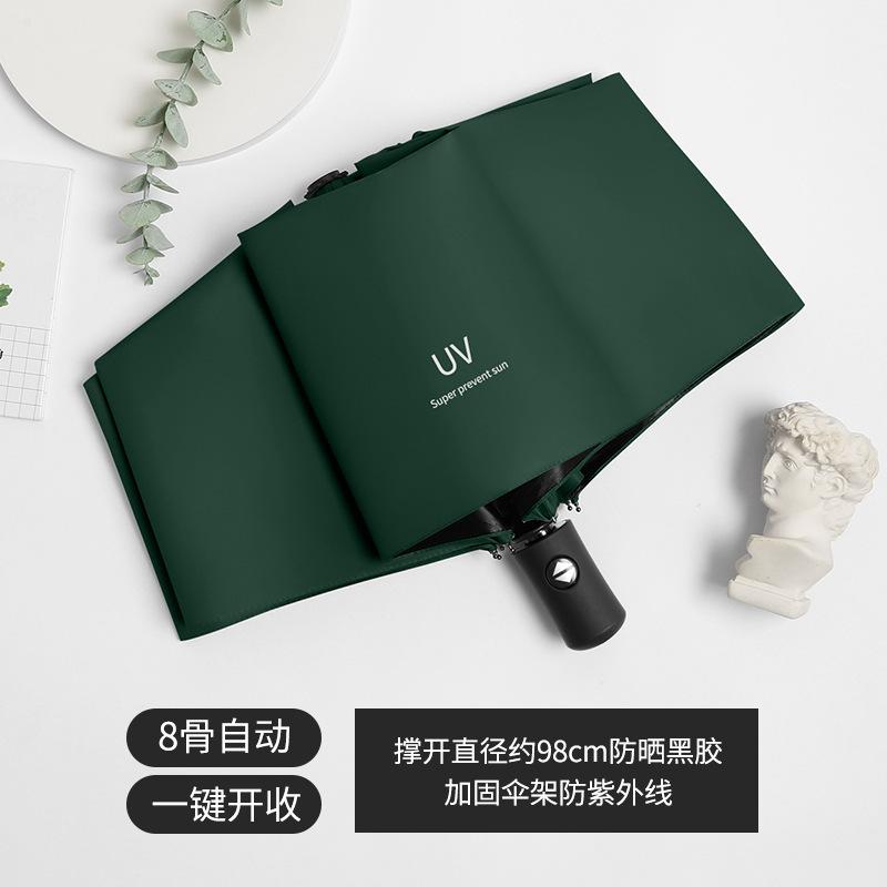 Automatic UV vinyl sunscreen umbrella, sunscreen umbrella, automatic one-click opening and folding umbrella, sunscreen and UV protection, compact