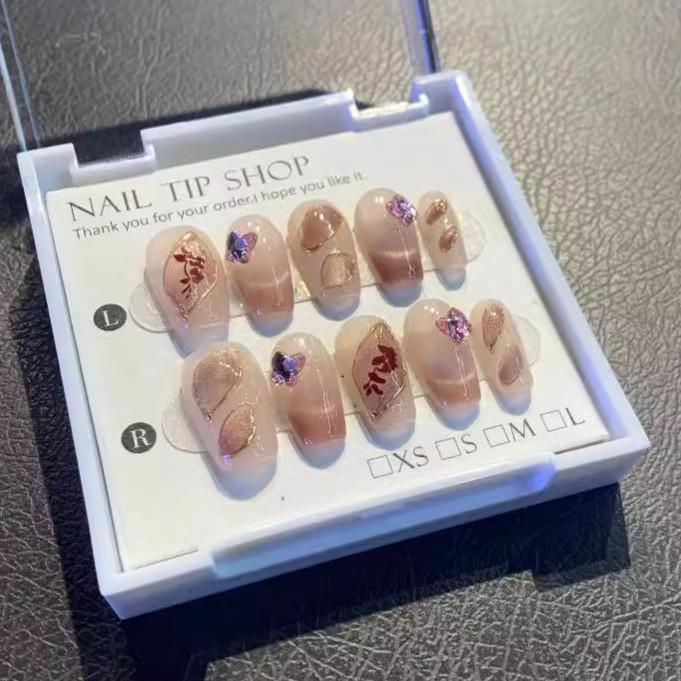 

Handmade Nail Wear Fashion Casual Simple Exquisite Classic Nail Style Patch XS