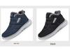 Men's High Top Waterproof Winter Boots with Velvet Lining - Soft Sole, Warm Snow Shoes for Elderly & Dad.