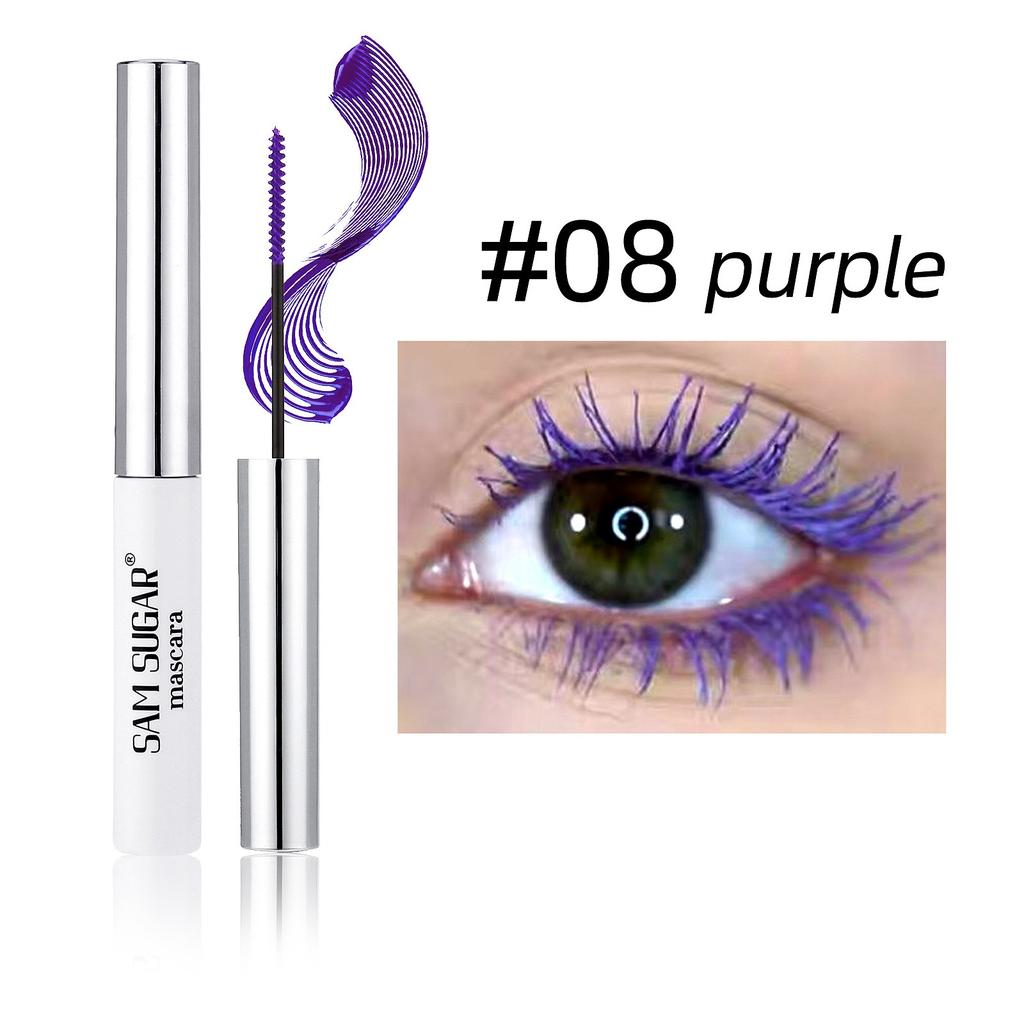 Seidenfaser Mascara Bunt Ultrafeine Bürste Verlängert Wimpern Wasserfest Langanhaltend Schnelltrocknend Grün Rosa Wimperntusche Makeup