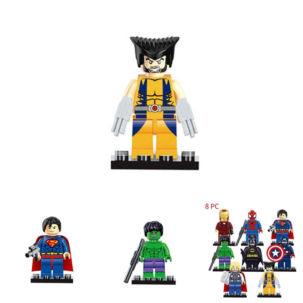 Superhero Building Blocks Toy Set With Diy Assembly For Kids Collectors