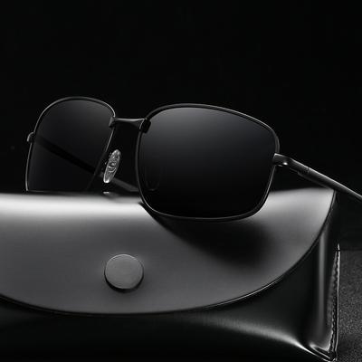 Klassieke Retro Gepolariseerde Zonnebril Heren Merk Designer Zonnebrillen heren Mannen Vierkant Metaal Frame Brillen Rijden Oculos de sol