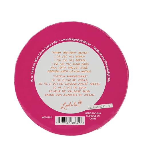 Lolita Wine Glass HAPPY BIRTHDAY BLAST 6014181