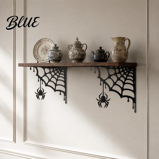 Lifelike Spider Web Decoration for Home 2Pcs Corner Metal Wall Art Signs Outdoor Decor Gothic Unique Garden Hanging Minimalist Aesthetic Sculpture