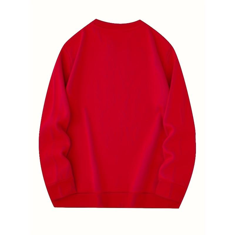 European Size Boys' Autumn And Winter Stylish Fleece Sweatshirt Featuring Lettered Dinosaur And Christmas Tree Prints, Perfect for Casual Wear During