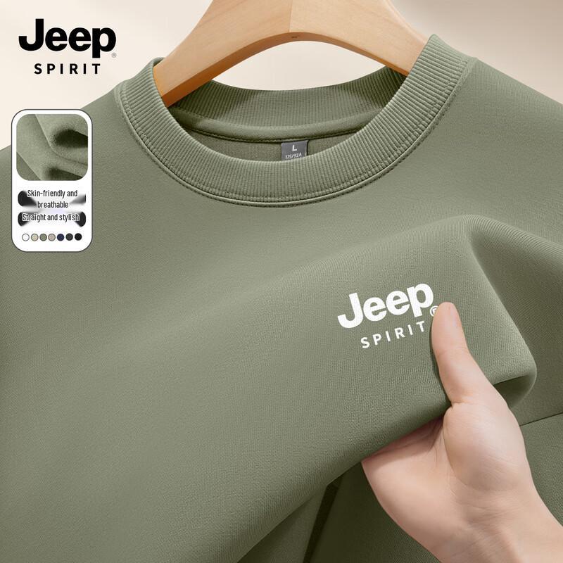JEEP SPIRIT Men's 2025 Heavyweight Crewneck Sweatshirt