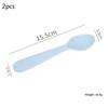 1/2/4Pcs Simple Children Tableware Plastic Baby Feeding Spoon Toddler Training Eating Utensils For Dessert Fruit