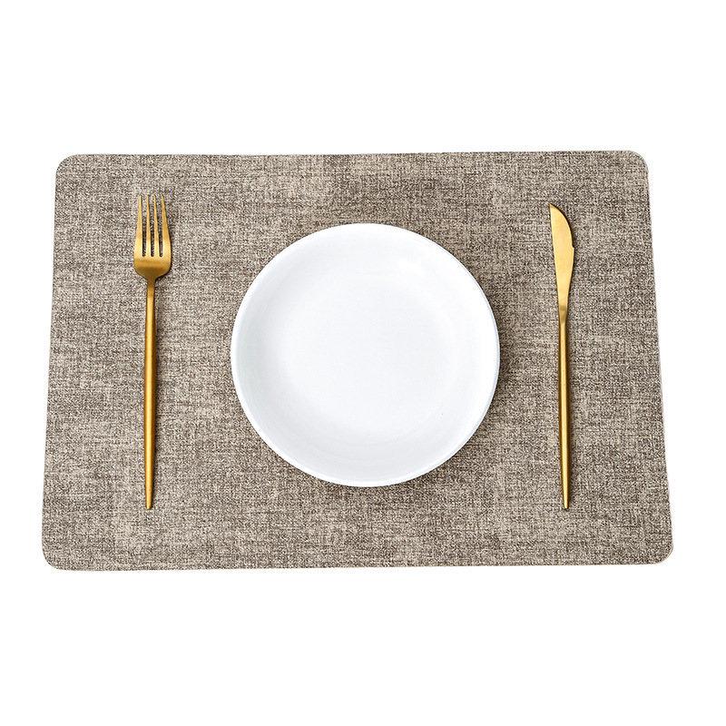 Dual-Sided Luxury Leather Placemat - Nordic Minimalist Design, High-end Waterproof & Heat-resistant Table Mat for Western Dining.