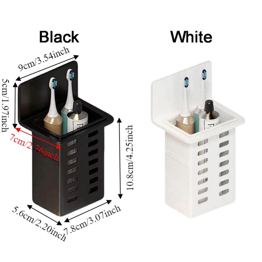 Plastic Toothbrush Storage Rack No Drill Chopsticks Cage Practical Wall Mounted Storage Box  Dorm