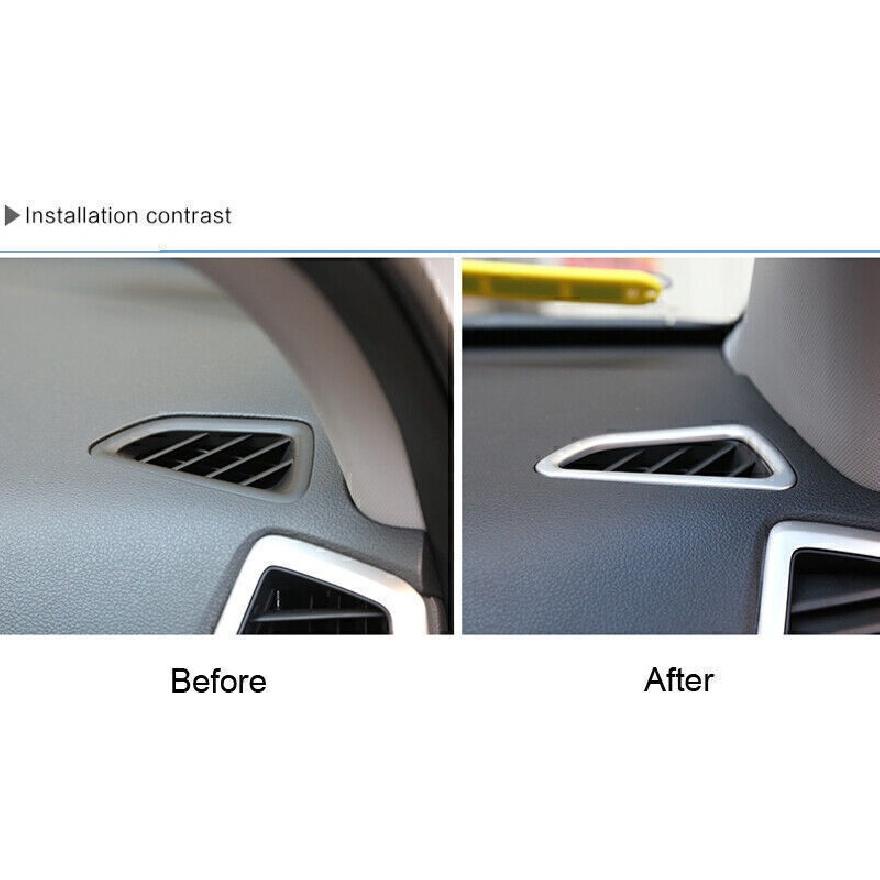 For Hyundai Tucson 2016-2018 Matte Silver Dash L&R AC Air Outlet Vent Trim 2PCS