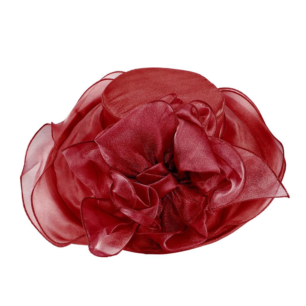 Organza Actress Summer UV Protection Flower Wide Slimming Beach Birthday Present [IPENNYE] Women's Hat, Hat, Headpiece, Hat, Hat, Brim, Cap, Effect,
