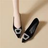Temperament Commuter High Heels Light Luxury Rhinestone Pointed Spring New Foreign Style Versatile Inner Height Increase Shallow Mouth Single Shoes 
