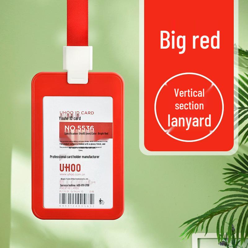 Custom Sliding Work ID Card Holder with Lanyard for Employee Badges