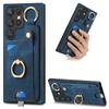 Ring Holder Cards Solt Wallet Leather Case For Samsung Galaxy S25 Ultra S24 FE S23 S22 Plus A16 A26 A56 A06 A36 A17 A07 Cover