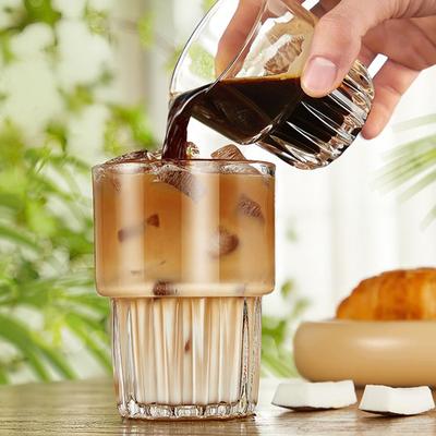316ml Transparent Iced Americano Latte Kaltgetränkebecher Whiskey Cocktail Bierkrüge Weinzubehör Weinglas für Bar Party