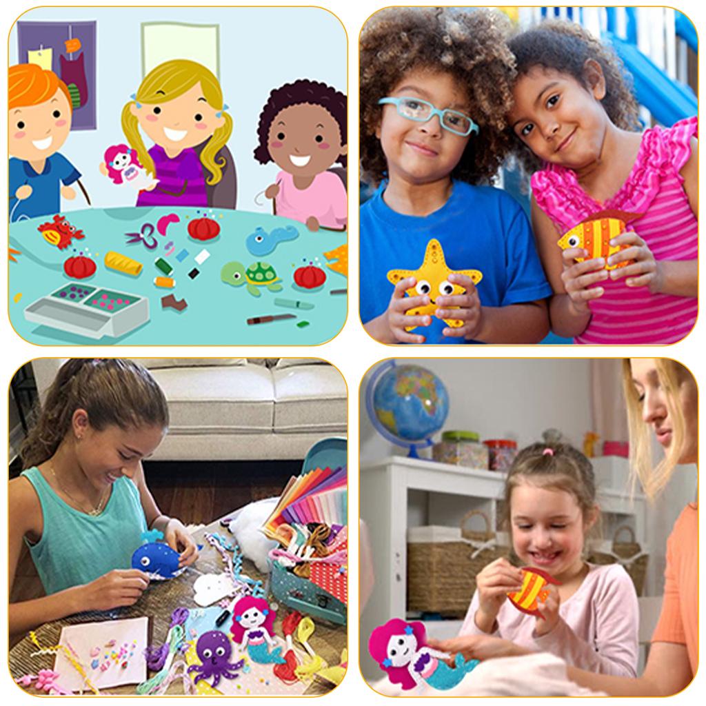 Meeresbewohner Nähset für Kinder Meeresbewohner Bastelset Tiere nähen Filz Plüsch Ornamente Näh Bastelset Pädagogisch