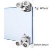 Shower Door Rollers Replacement Zinc Alloy Wheels with Anti Collision Block and Screws for Curved and Glass Doors