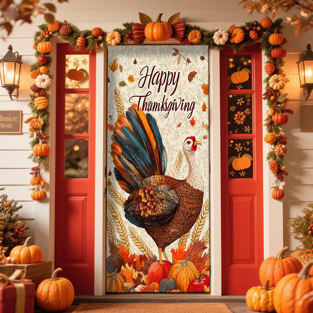Thanksgiving Door Tapestry: Festival Decoration for Room or Door