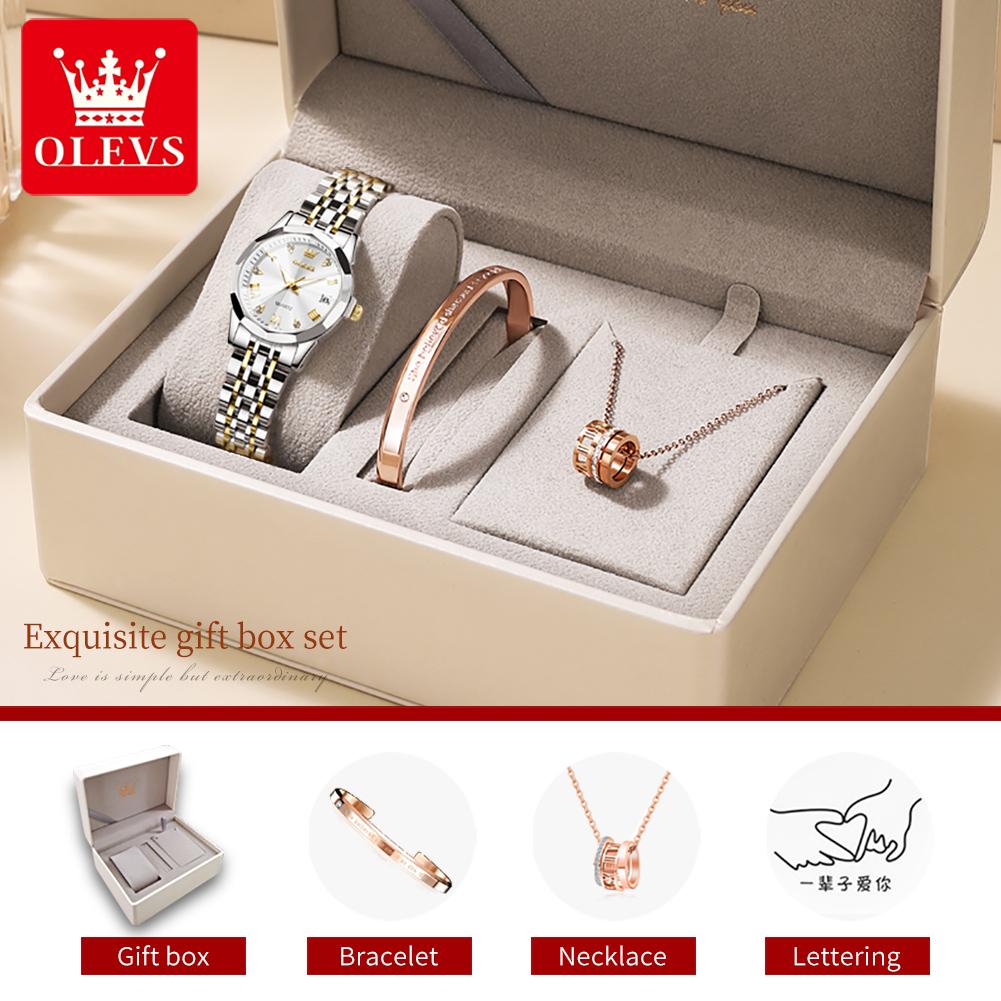 OLEVS 9931 Gift Box Quartz Watch Fashion Calendar Business Top Watch Waterproof Lady Watches