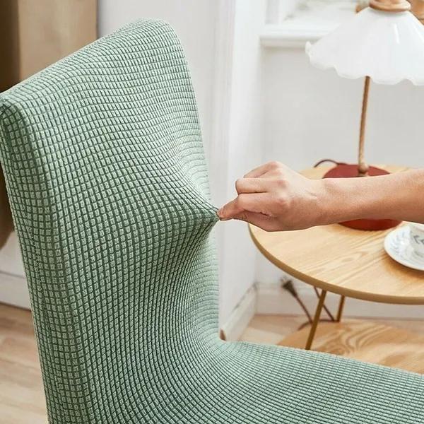 Жаккардовый чехол на стул, эластичный чехол на стул, эластичный чехол, чехол для сиденья, защита от пыли, украшение стула, столовая, свадьба, вечеринка