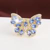 Exquisite Butterfly Zirconia Women's Ring in Pure Copper