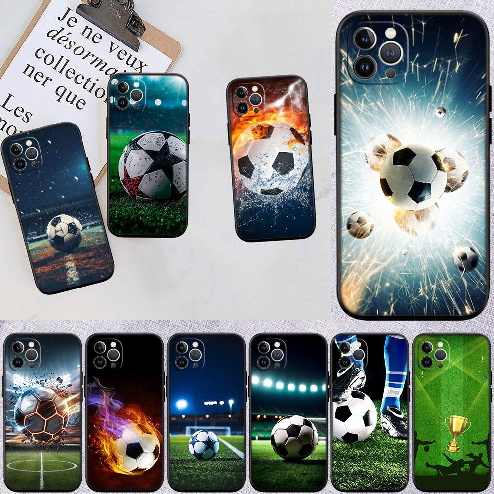 CJ55 Football Soccer Soft Shell Phone Case for Samsung Galaxy S20 S21 S22 Ultra FE + Plus A21S A22 A24 A25 A26 A30 A30S A31