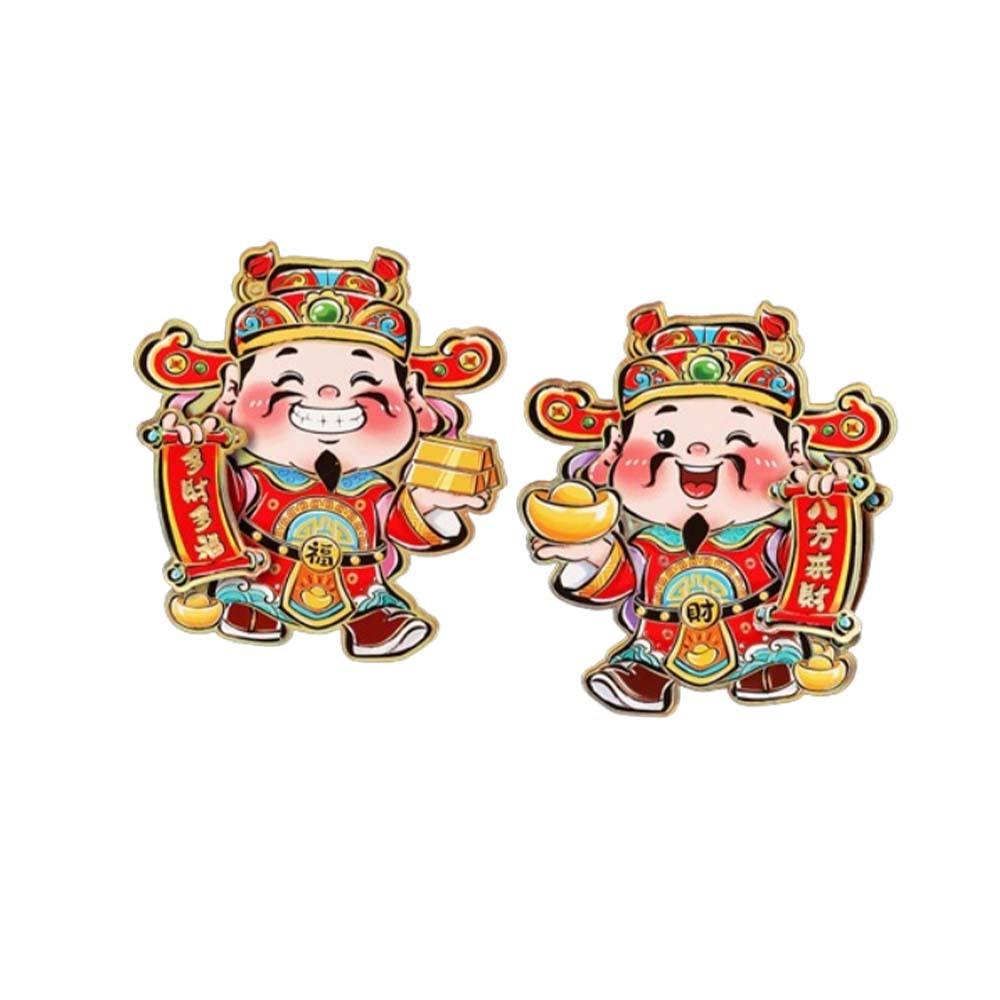 

1 пара 3D наклеек с новогодним талисманом 2025 года, украшения-парные надписи на двери, декор для дома, гостиной S-Style 2