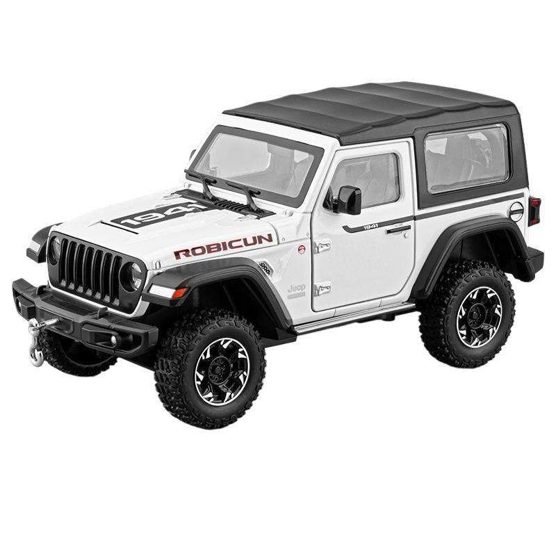 1/24 Alloy Die-cast Wrangler Off-road Vehicle Model Simulation Sound and Light Tire Shock Absorption Children's Toy Ornaments