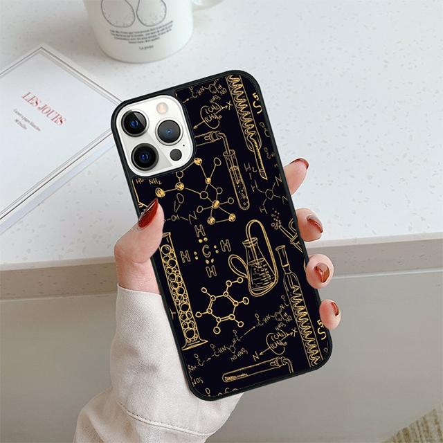 Vintage Seamless Chemistry Laboratory Phone Case For iPhone 17 Air 13 12 Cover For Apple 14 15 16 Pro Max Plus SE