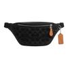 Warren 29 Classic Monogram Print Zipper Closure Fabric With Leather Shoulder Crossbody Bag Large Unisex Bags Charcoal CO918-SVBK