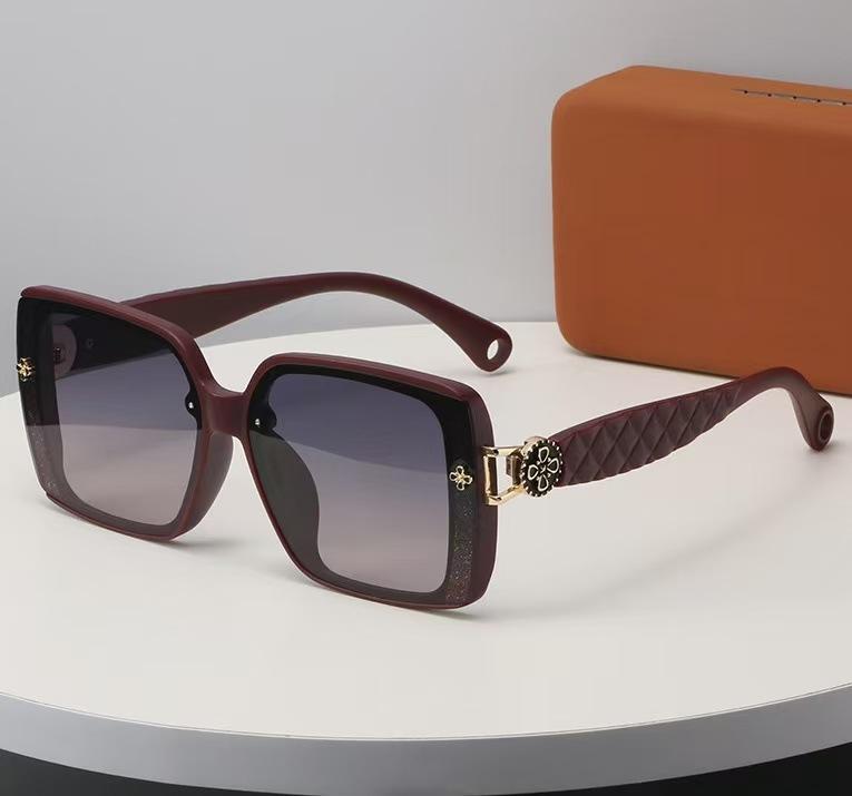 

Солнцезащитные очки Поляризованные очки Четырехлистный клевер Солнцезащитные очки премиум-класса Кошачий глаз Xiaoxiangfeng бордовый