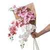 9 Head Artificial Phalaenopsis Branches Real Touch Fake Flowers  Office Desktop