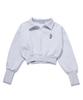 Awesome Studio Women'S Collared Crop Sweatshirt White Grey
