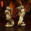 Ancient Greek Snake Woman Medusa Brass Ornament Crafts Home Office Tabletop Decoration Game Model