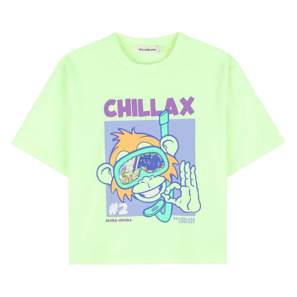 Billieblush Childrens/Kids Print Regular Short-Sleeved T-Shirt
