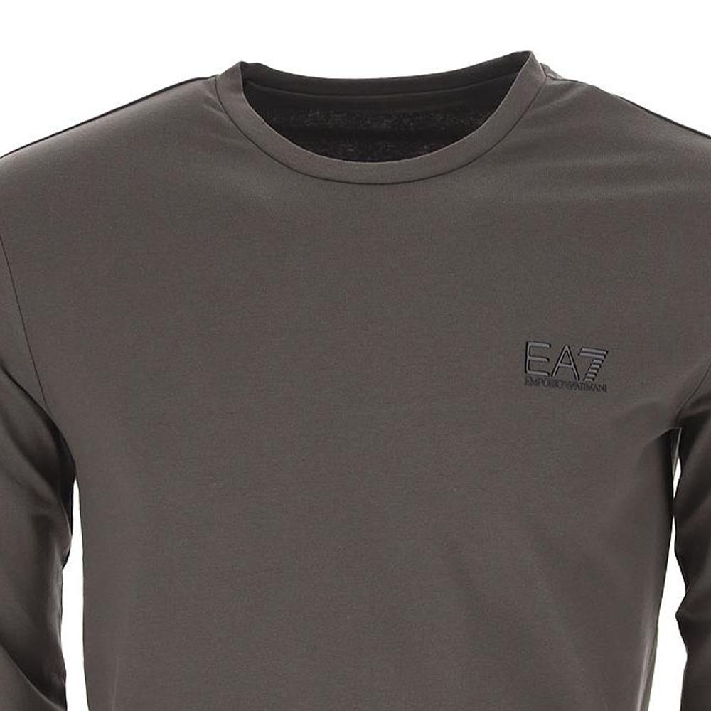 Armani EA7 Solid Color Letter Slim Fit Long Sleeve Polo Shirt Men Tops Military-Green 8NPF05-PJM5Z-1866
