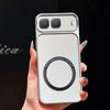 Upgraded Big Lens Protection Case for TECNO SPARK 40 5G,infinix HOT 60i 5G Luxury Leather Casing with Magnetic Ring