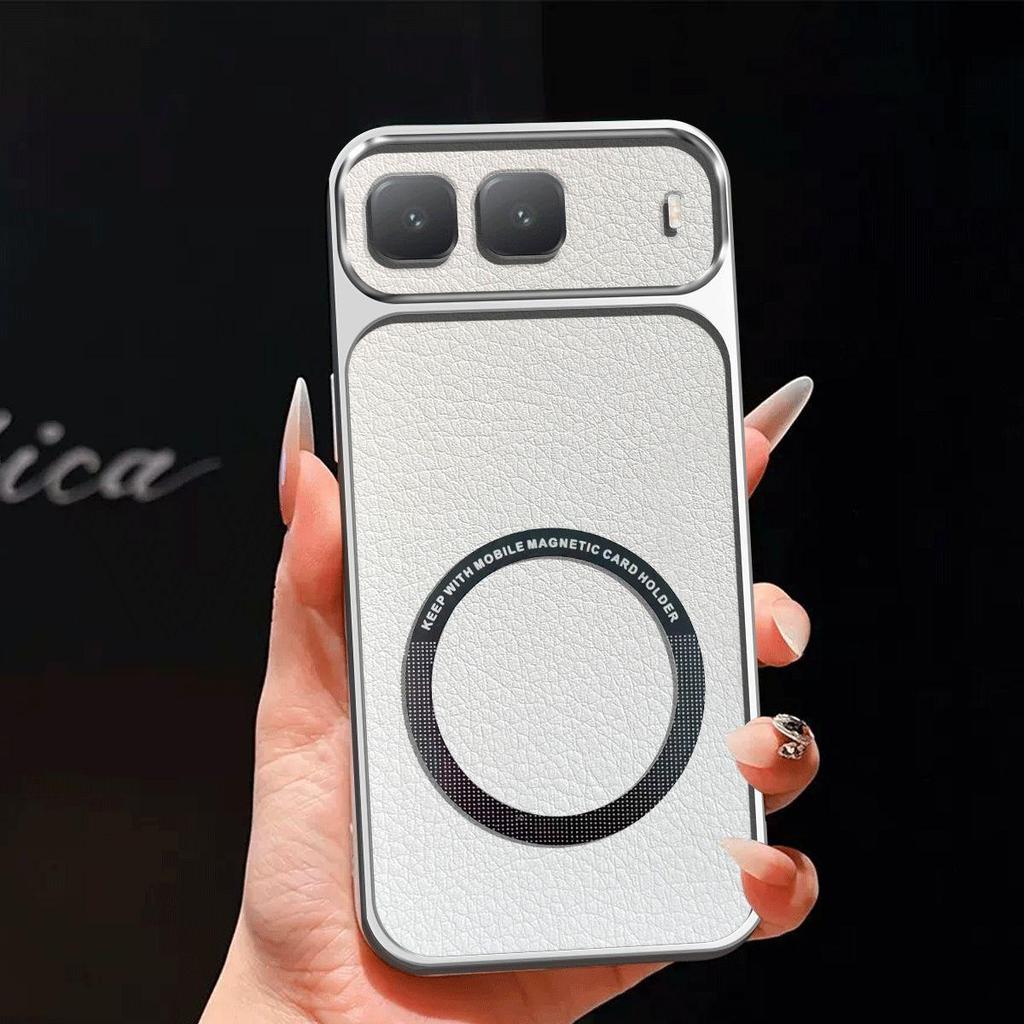 Upgraded Big Lens Protection Case for TECNO SPARK 40 5G,infinix HOT 60i 5G Luxury Leather Casing with Magnetic Ring