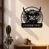 Unique 1pc Custom Metal Highland Cow Outline Engraved Family Name Wall Art House Number Address Sign