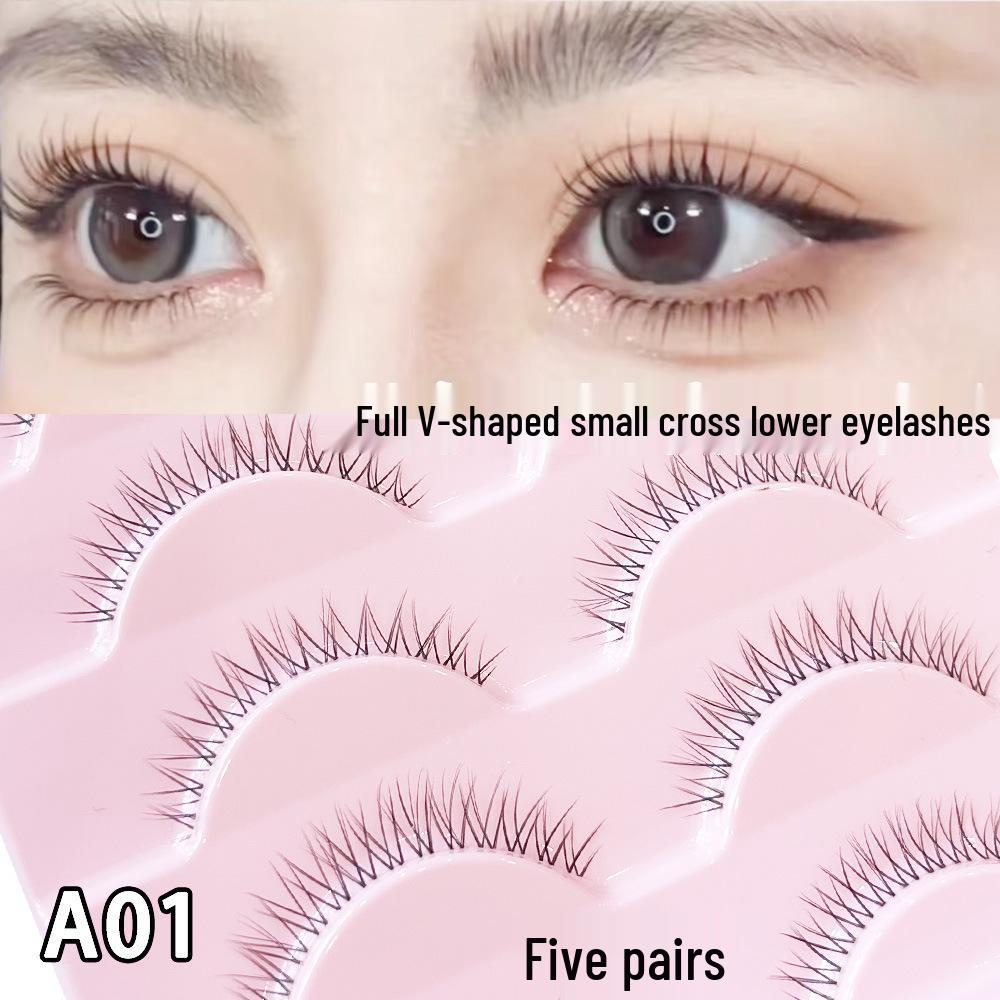 

Baolier V-Shaped Transparent Lower False Eyelashes - 5 Pairs Pack (Hot-Selling Style)