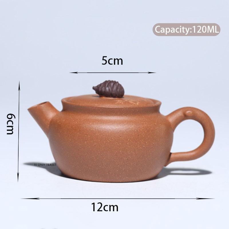 120 мл Китайские чайники из исинской фиолетовой глины ручной работы Чайник из сырой руды с цветной секционной глиной Высококлассная коллекция чайных наборов из цзыша