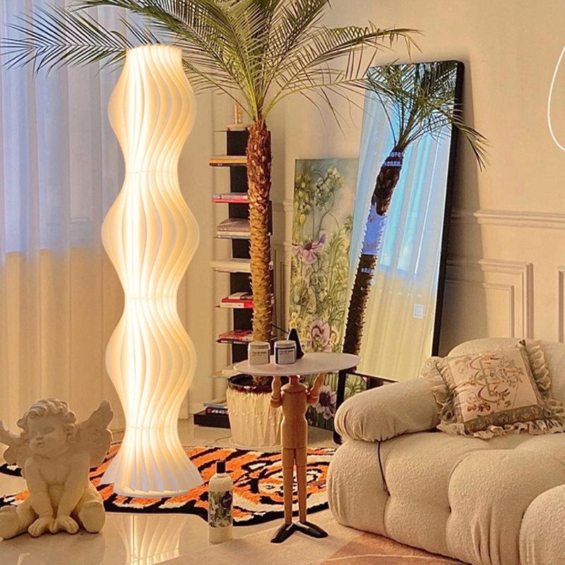 Nordic Cream Style Grass Skirt Floor Lamp for Living Room or Bedroom - Trendy Sofa Side Table Lamp