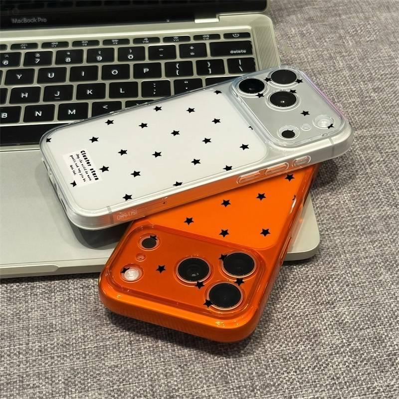 Personalized Black Star for Apple 17Promax Large Window Phone Case IP16/15/14 Matte 13 Soft 12