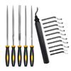 3D Print Deburring Tool Set with 11PCS HSS Blades Removing Burr 5PCS Diamond Needle File for 3D Print Metal Resin Copper Plastic