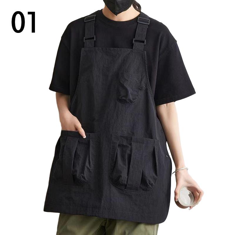 1pc Japanese Waterproof Outdoor Barber, Coffee Shop, Catering Workwear Apron, Unisex Household Kitchen Workwear