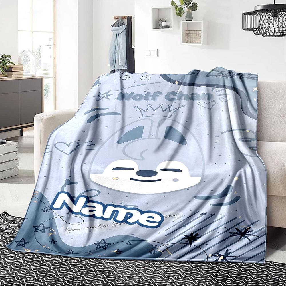 Custom Name Animal Friends Together Party Blanket For Couch Bed Plush Cozy Fuzzy Blanket Super Soft Warm Blankets For Fall And Winter 091641