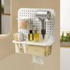 Wall Mounted Wash Face Tissue Box Punch Free Pegboard Organizer Key Tissue Holder  Bathroom